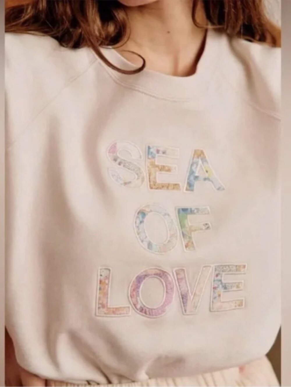 Sézane x Sea NY 'Sea of Love' Sweatshirt, sz Small VGUC